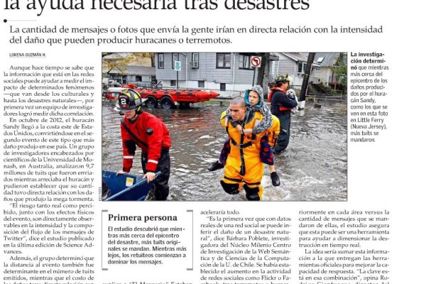 Las redes sociales permiten dimensionar la ayuda necesaria tras desastres