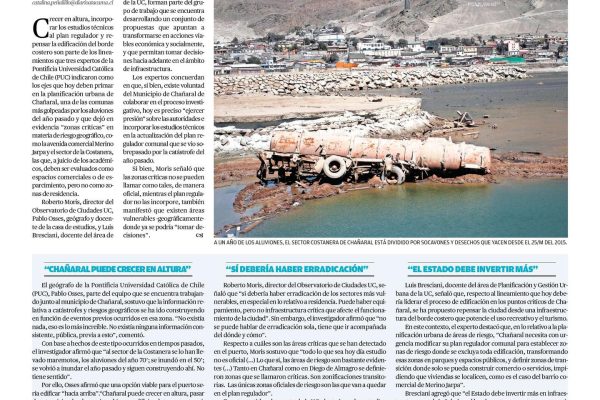 Expertos de la UC sugieren repensar el borde costero de Chañaral ante riesgos