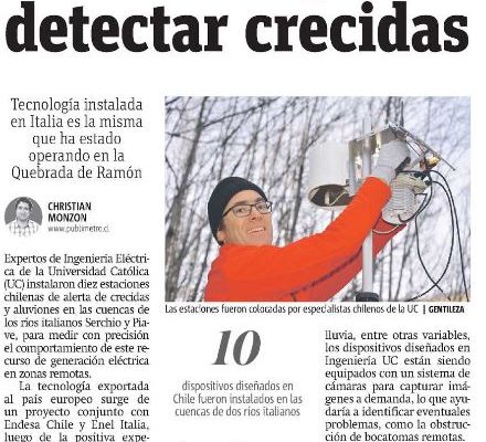 Chile exporta estaciones para detectar crecidas