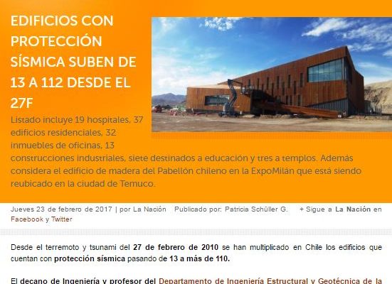 Edificios con protección sísmica suben de 13 a 112 desde el 27F