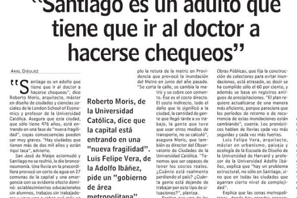 “Santiago es un adulto que tiene que ir al doctor a hacerse chequeos”