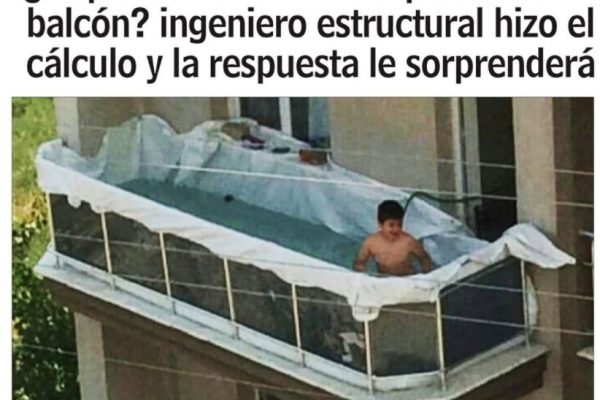 ¿Es posible instalar esta piscina en el balcón? Ingeniero estructural hizo el cálculo y la respuesta le sorprenderá