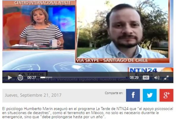 “Apoyo psicosocial en situaciones de desastres debe prolongarse hasta por un año”: psicólogo Humberto Marín sobre terremoto en México