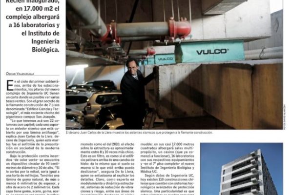 Decano explica sistema antisísmico del nuevo edificio UC
