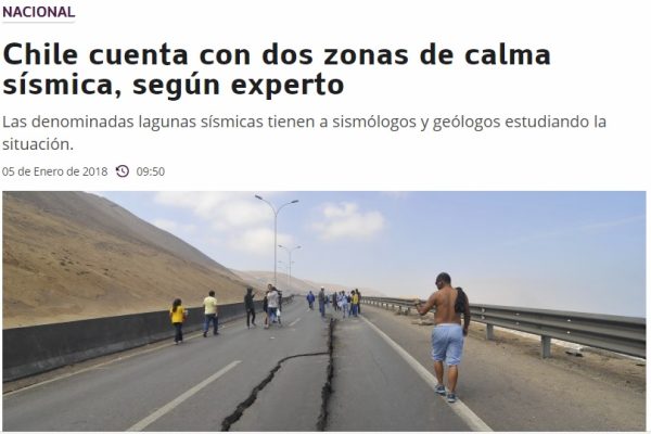 Mega Noticias: Chile cuenta con dos zonas de calma sísmica según experto