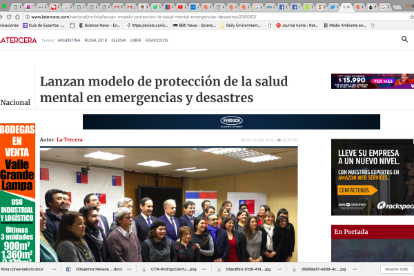 Lanzan modelo de protección de la salud mental en emergencias y desastres (2018)