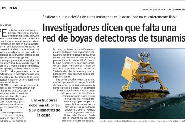 Investigadores dicen que falta una red de boyas detectoras de tsunamis.