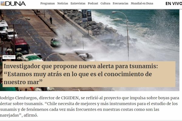 Director de CIGIDEN Rodrigo Cienfuego: “Estamos muy atrás en lo que es el conocimiento de nuestro mar”