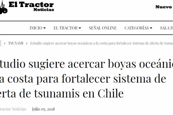 El Tractor: Estudio sugiere acercar boyas oceánicas a la costa para fortalecer sistema de alerta de tsunamis en Chile