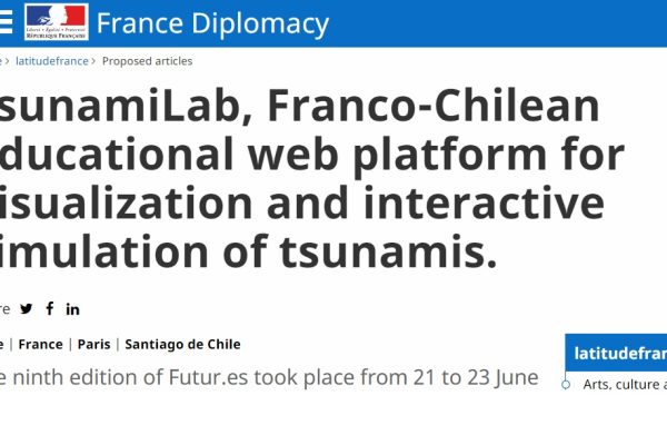 Francie diplomatie: TsunamiLab, plataforma educativa franco-chilena para la visualización y simulación interactiva de tsunamis.