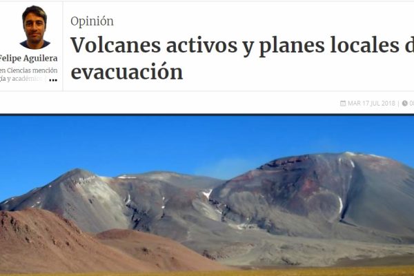 La Tercera:  Volcanes activos y planes locales de evacuación