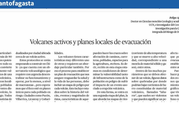 Mercurio de Antofagasta: volcanes activos y planes de evacuación