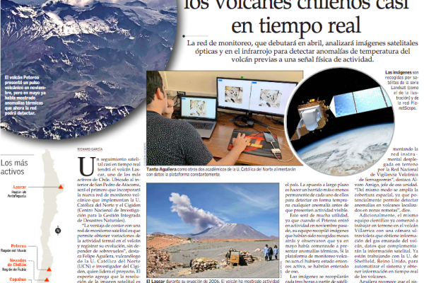 El Mercurio: Satélites vigilarán volcanes chilenos casi en tiempo real