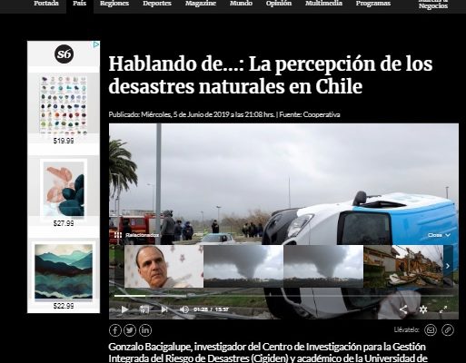 Cooperativa: (Podcast) La percepción de los desastres naturales en Chile