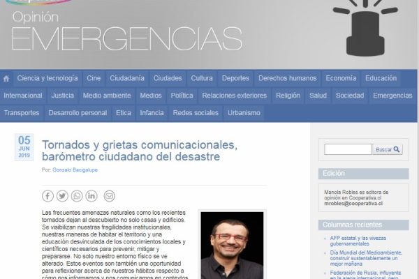 Cooperativa: Tornados y grietas comunicacionales, barómetro ciudadano del desastre