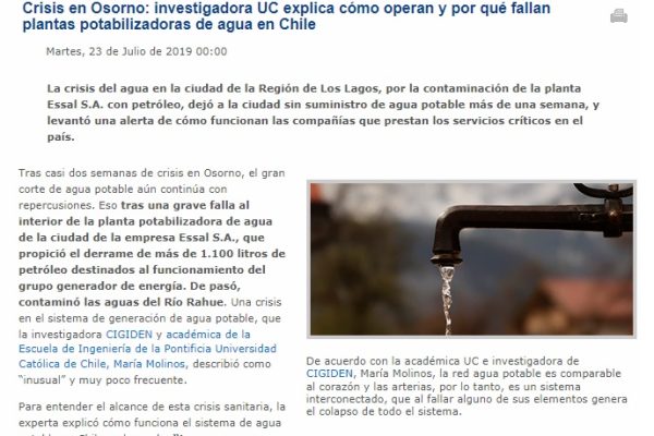 Prensa UC: Crisis en Osorno