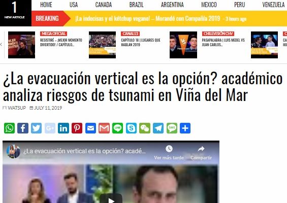 América.com: ¿La evacuación vertical es la opción? académico analiza riesgos de tsunami en Viña del Mar