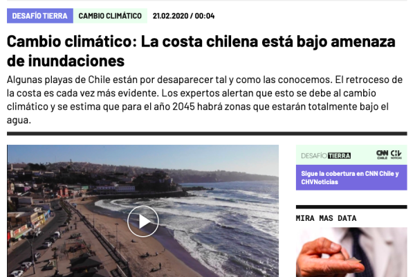 CNN: Cambio climático: La costa chilena está bajo amenaza de inundaciones
