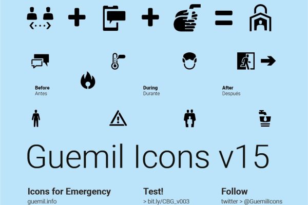 Expertos en información visual lanzan íconos que podrían ser usados durante emergencias sanitarias