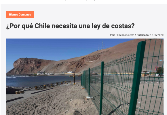 El Desconcierto: ¿Por qué Chile necesita una ley de costas?