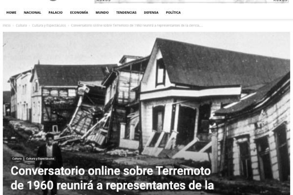 Infogate: Conversatorio online sobre Terremoto de 1960 reunirá a representantes de la ciencia, la política y el arte