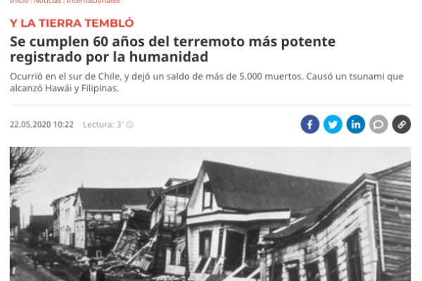 Montevideo: Se cumplen 60 años del terremoto más potente registrado por la humanidad