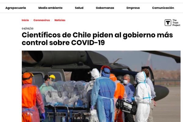 Scidev.net: Científicos de Chile piden al gobierno más control sobre COVID-19