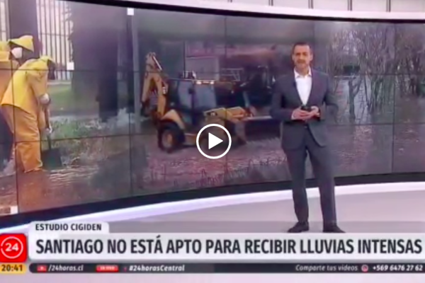 TVN: Santiago no está apto para recibir lluvias intensas