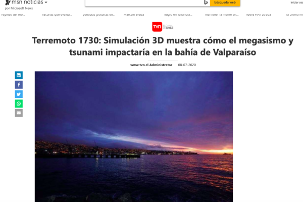 MSN.com: Terremoto 1730: Simulación 3D muestra cómo el megasismo y tsunami impactaría en la bahía de Valparaíso
