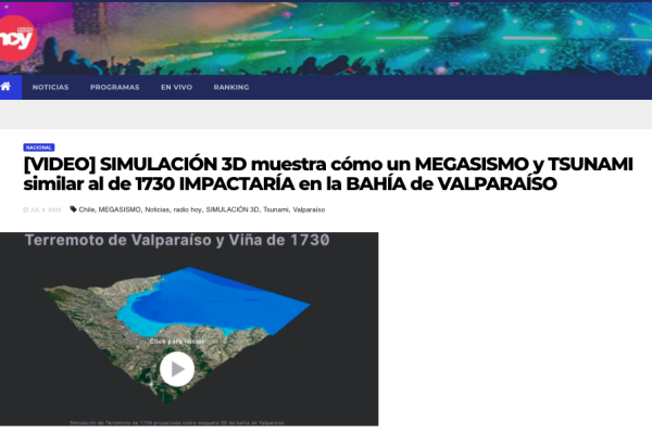 Radio Hoy: [VIDEO] SIMULACIÓN 3D muestra cómo un MEGASISMO y TSUNAMI similar al de 1730 IMPACTARÍA en la BAHÍA de VALPARAÍSO