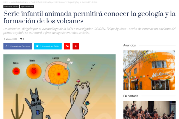 Entrama Cultural.cl: Serie infantil animada permitirá conocer la geología y la formación de los volcanes