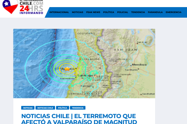 El Informador Chile.cl: El terremoto que afectó a Valparaíso de magnitud 9.0 y que podría volver a ocurrir