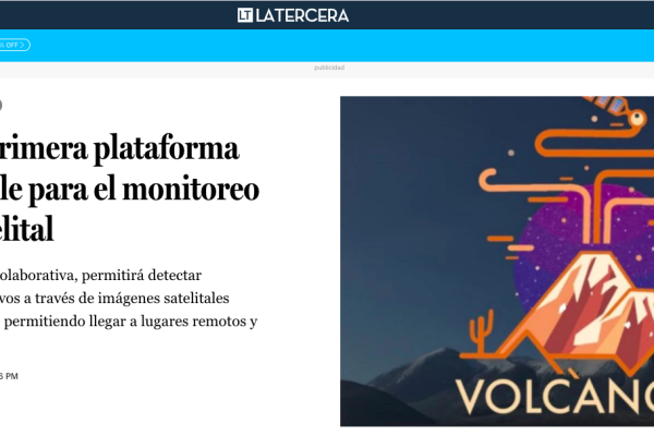 La Tercera.com: Volcanoms: primera plataforma creada en Chile para el monitoreo volcánico satelital