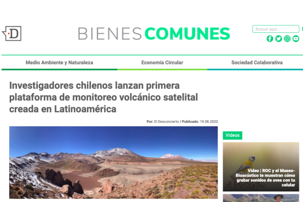El Desconcierto.cl: Investigadores chilenos lanzan primera plataforma de monitoreo volcánico satelital creada en Latinoamérica