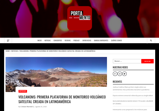 Portamento.cl – Volcanoms: Primera plataforma de monitoreo volcánico satelital creada en Latinoamérica