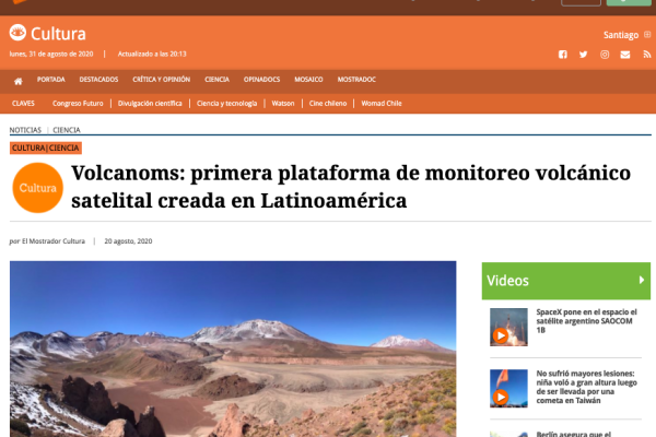 El Mostrador.cl – Volcanoms: primera plataforma de monitoreo volcánico satelital creada en Latinoamérica