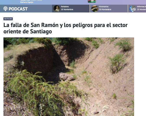 Duna.cl: La falla de San Ramón y los peligros para el sector oriente de Santiago.