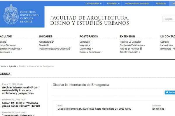 Fadeu.uc.cl: Diseñar la Información de Emergencia