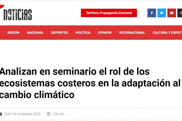 G5noticias.cl: Analizan en seminario el rol de los ecosistemas costeros en la adaptación al cambio climático