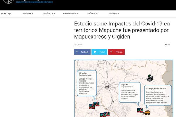Mapuexpress.org: Estudio sobre Impactos del Covid-19 en territorios Mapuche fue presentado por Mapuexpress y Cigiden.