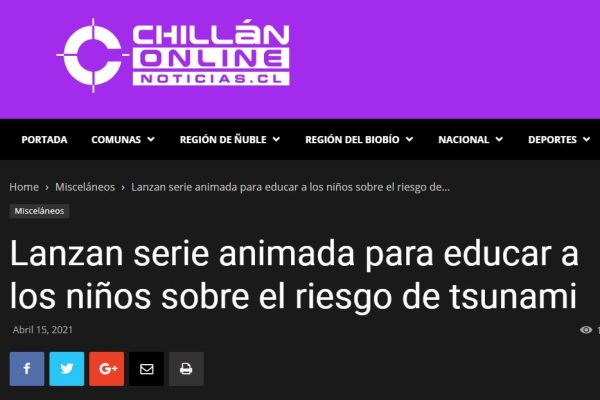 ChillanOnline.cl: Lanzan serie animada para educar a los niños sobre el riesgo de tsunami.