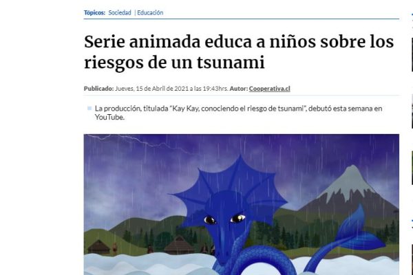 Cooperativa.cl: Serie animada educa a niños sobre los riesgos de un tsunami.