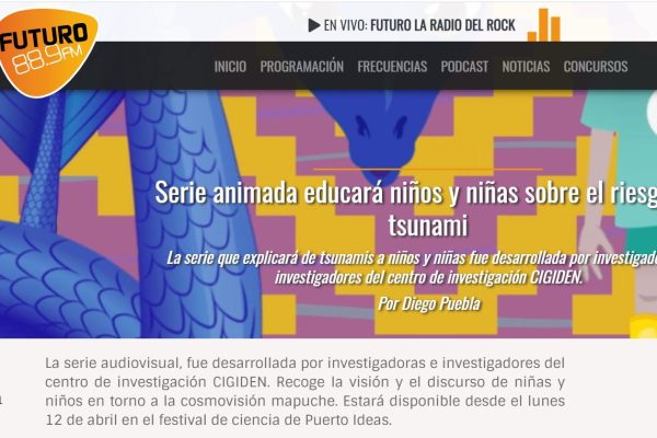Futuro.cl: Serie animada educará niños y niñas sobre el riesgo de tsunami