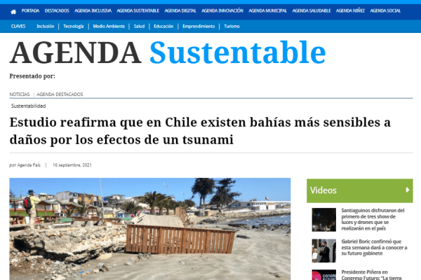 ElMostrador.cl: Estudio reafirma que en Chile existen bahías más sensibles a daños por los efectos de un tsunami