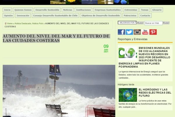 Chile Desarrollo Sustentable: Aumento del nivel del mar y el futuro de las ciudades costeras.
