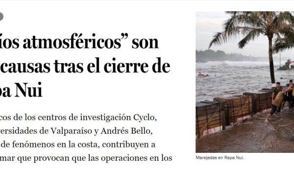 LaTercera.com: Marejadas y “ríos atmosféricos” son las principales causas tras el cierre de puertos en Rapa Nui.