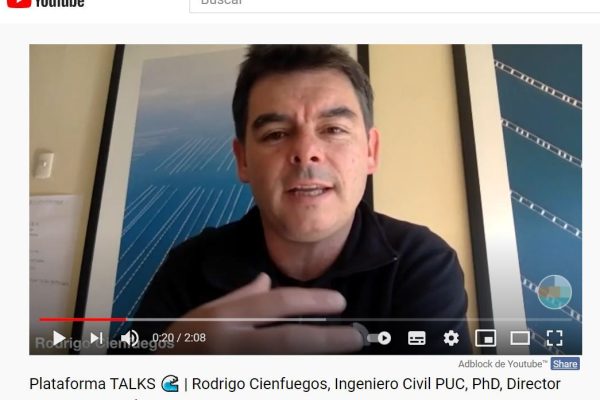 Plataforma TALKS: Rodrigo Cienfuegos, Ingeniero Civil PUC, PhD, Director CIGIDEN, Académico PUC.