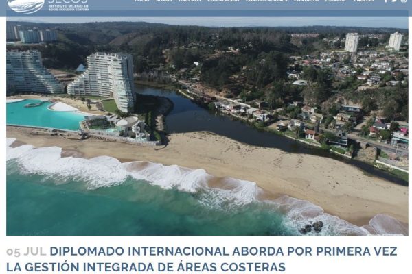 SECOS: Diplomado internacional aborda por primera vez la gestión integrada de áreas costeras.