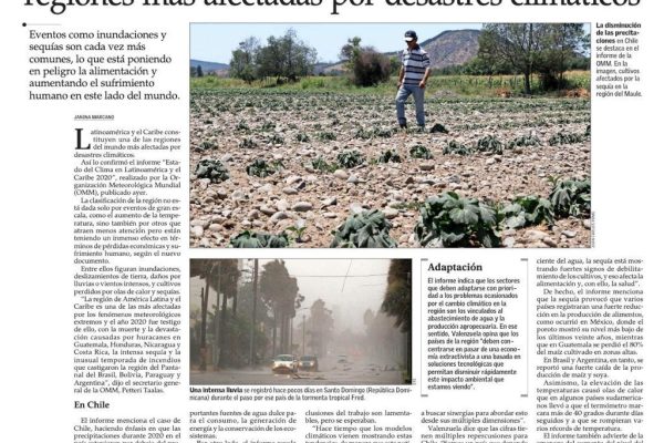 El Mercurio: Latinoamérica y el Caribe es una de las regiones más afectadas por desastres climáticos