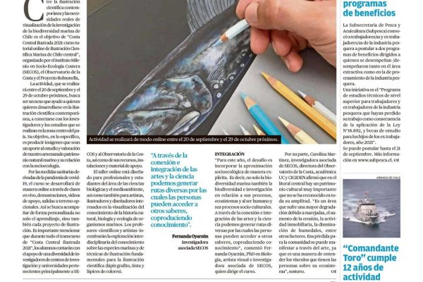 El Mercurio de Valparaíso: Ciencia y arte se unen para investigar biodiversidad marina